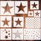 11 Pieces Star Stencil, Reusable 5 Point Star Stencil Template Plastic Stencils